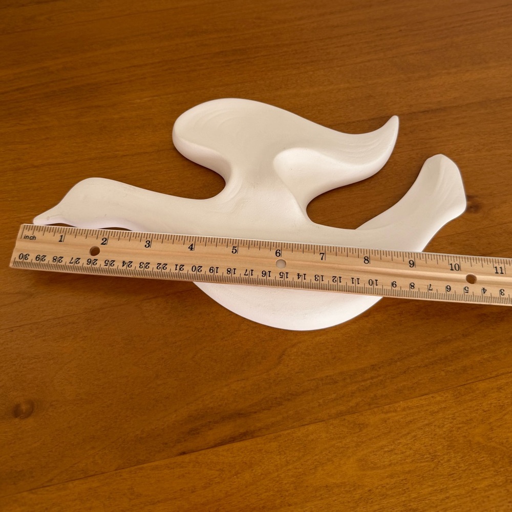 Vintage MCM Sculptural Wall Birds Set White Minimalist Modern Decor - Picture 11 of 12